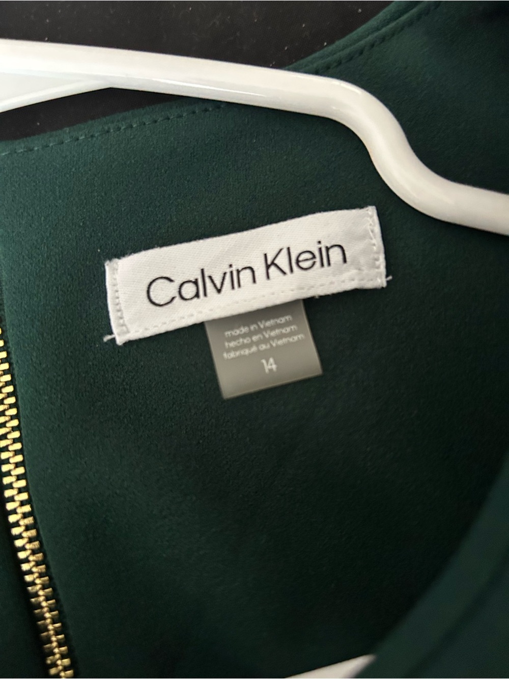 Calvin Klein Women's Forest Green Mini Dress
